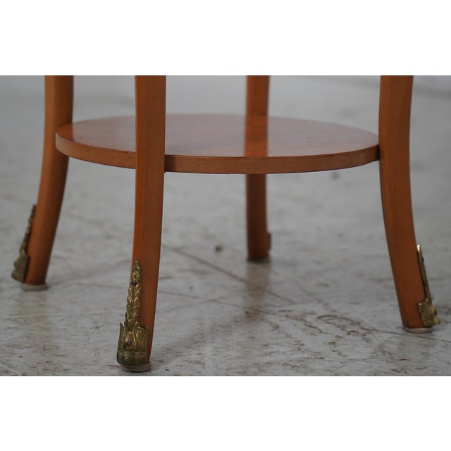 Stone French Louis XV Style Round Marble Top Occasional Table For Sale - Image 7 of 12