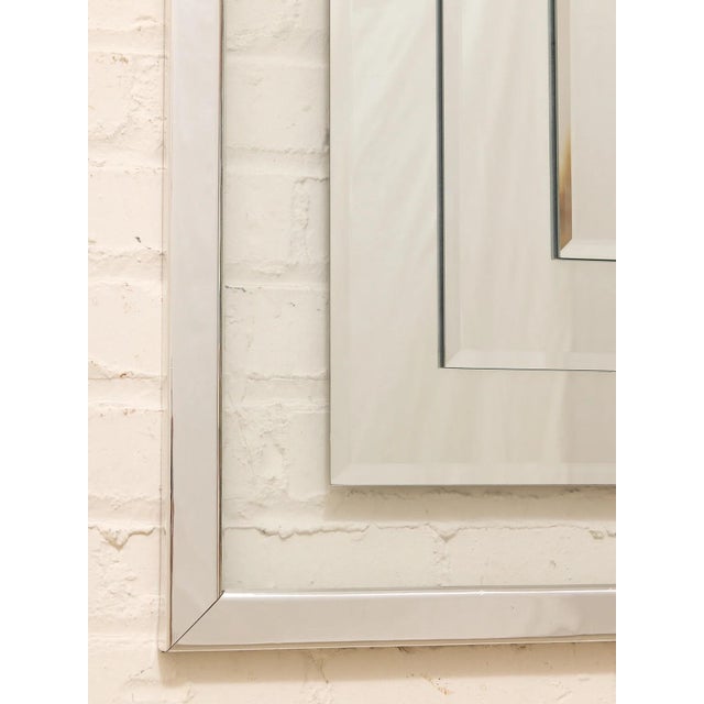 Vintage Hollywood Regency Layered Beveled Mirror For Sale In Los Angeles - Image 6 of 10