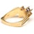 Yellow gold bars hold brilliant diamonds and violet tanzanites, each cut in an elegant round shape. With fabric-like...