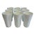 Vintage White Milk Glass Grape & Vine Tumblers, Set of 9 For Sale