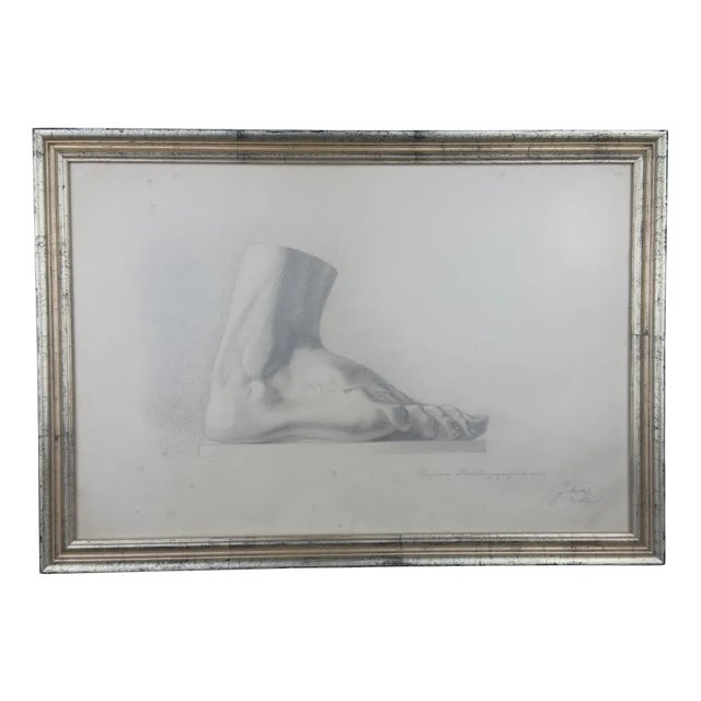 F. Mucke, Pencil Drawing Feet, 1802, Pencil and Paper For Sale