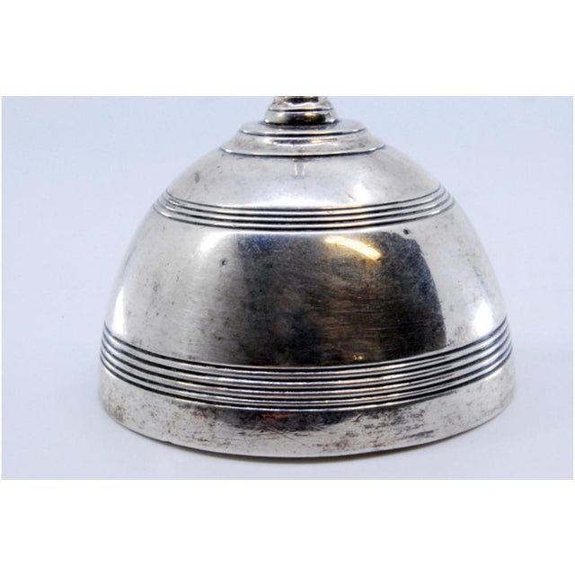 Silver Silver Bell with Friezes Around It and Topped with a Ball For Sale - Image 8 of 9