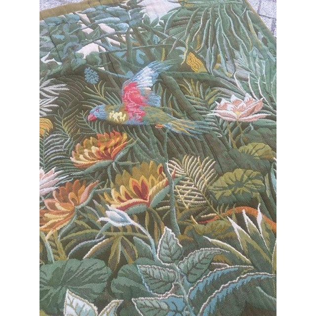 Vintage French Tropical Forest Jacquard Tapestry, 1950s For Sale - Image 4 of 18