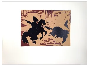 Pablo Picasso, The Bull Fight, Original Linocut, 1962