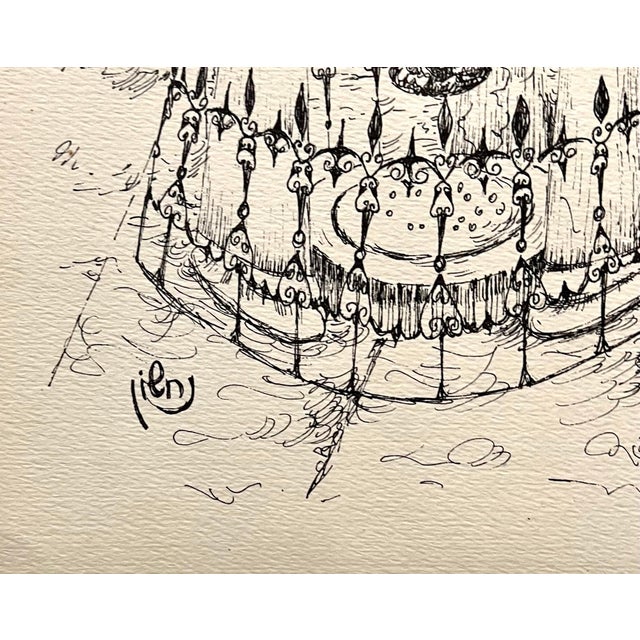 Modern Baruch Nachshon, Machpela Cave Chevron 1969 Israeli Judaica Lithograph Baruch Nachshon Chabad Art, 1969 For Sale - Image 3 of 5