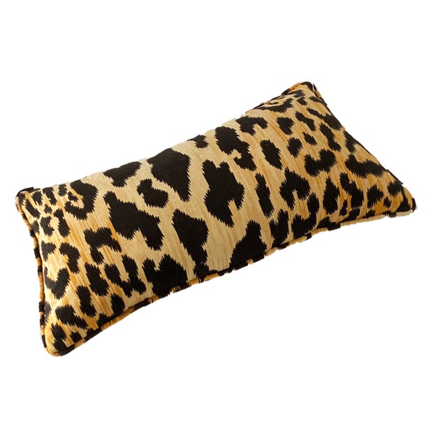 Ballard Design Velvet Animal Print Lumbar Pillow Chairish