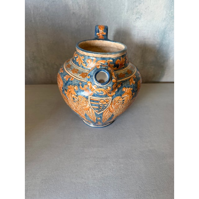 Italian Early 20th Century Biagioli Gubbio Italian Lustre Maiolica Jug Featuring a Griffin For Sale - Image 3 of 7