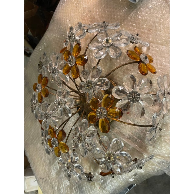 Murano Glass Flower Flushmount, 1960s For Sale - Image 3 of 14