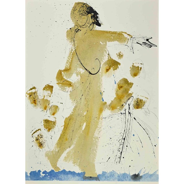 Iesus super mare ambulans is a Color lithograph on heavy rag paper realized in 1964. It is part of Biblia Sacra vulgatæ...