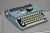 Mid-Century Modern Vintage Brother Webster Xl-747 Portable Typewriter Baby Blue With Metal Case For Sale - Image 3 of 12