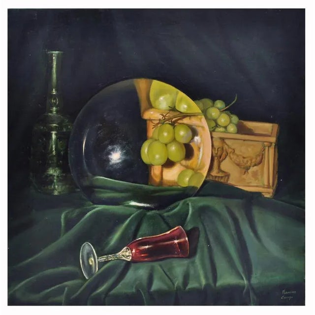 Maximilian Ciccone, The Lens and the Grapes, 2002, Oil on Canvas, Framed For Sale - Image 3 of 6
