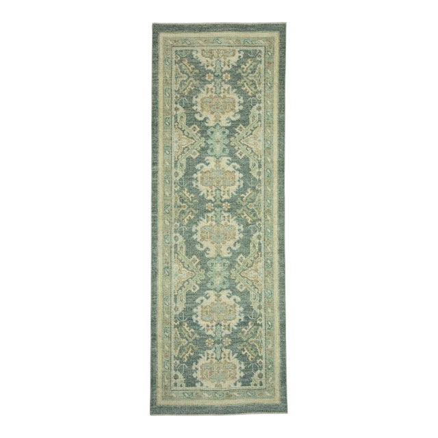 Turkish Oushak Runner Rug 2'10" x 8' #17528 For Sale