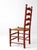 Vintage Red Ladder Back Rush Seat Chair For Sale - Image 11 of 17