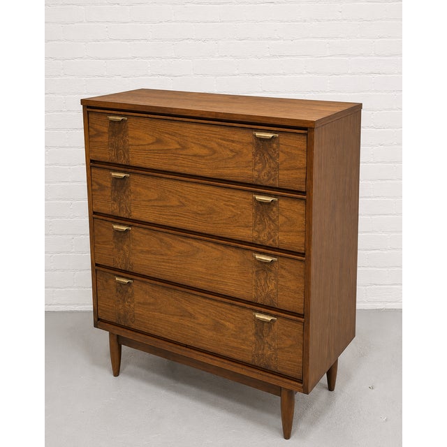 Mid Century Modern Walnut Dresser / Highboy, C. 1960's For Sale - Image 10 of 10