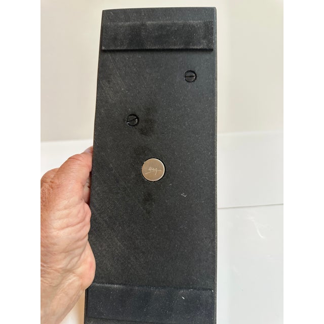 1990s Michael Aram Black Granite Orchid Branch Wine Bottle Caddy Rest For Sale - Image 13 of 17