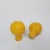 Contemporary Handmade Mustard Yellow Ceramic Finials - a Pair For Sale - Image 4 of 4