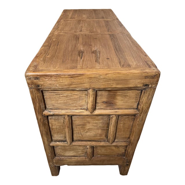 Tan Antique Brick Elm Sideboard For Sale - Image 8 of 10