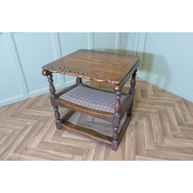 Art Deco Oak Monks Bench, 1930s For Sale - Image 3 of 8
