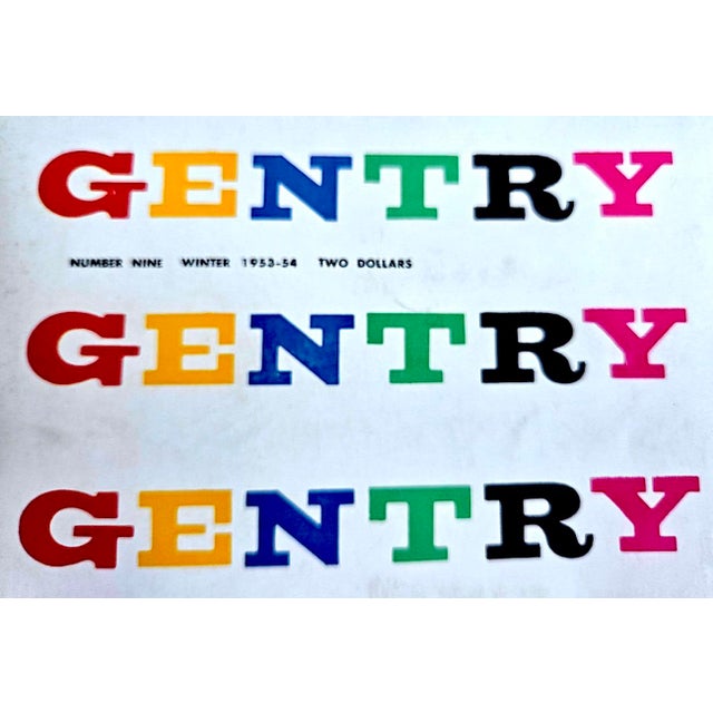 Offered is a copy of the 1953-54 Winter issue (No. 9) of Gentry magazine featuring a small printed tipped-in lithograph by...