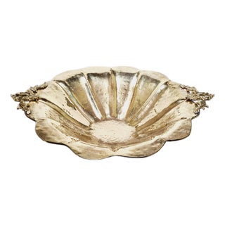 Art Deco Hammered Bowl on Stand, Germany, 1930s For Sale