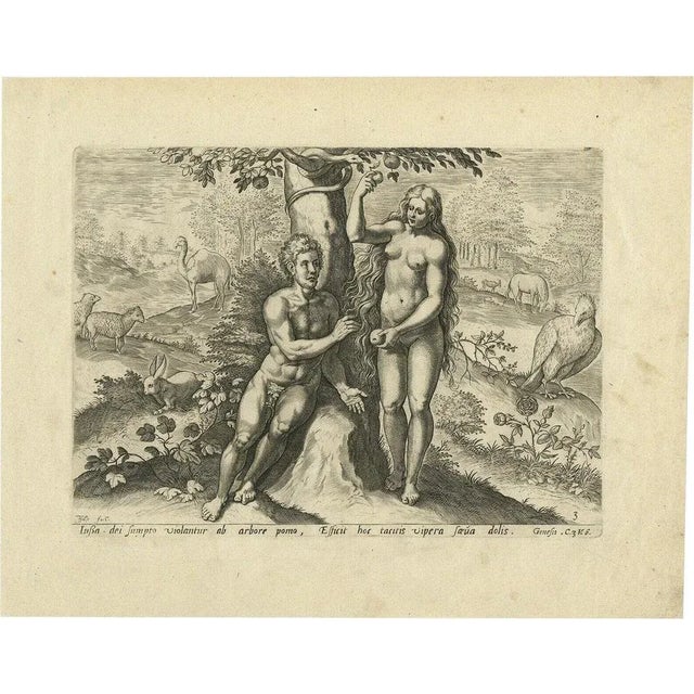 Adam and Eve Eating The Apple from The Tree, 1674, Print For Sale - Image 6 of 6