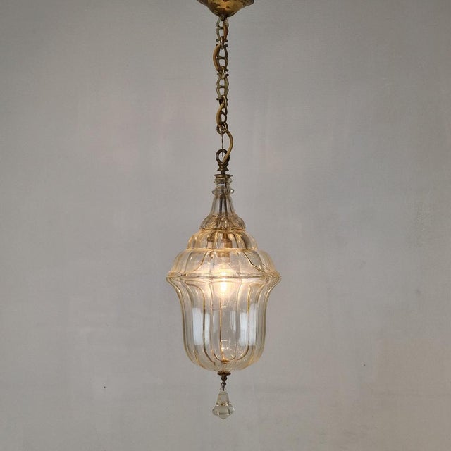 Italian Cut Crystal Hanging Lantern, 1900 For Sale - Image 12 of 13