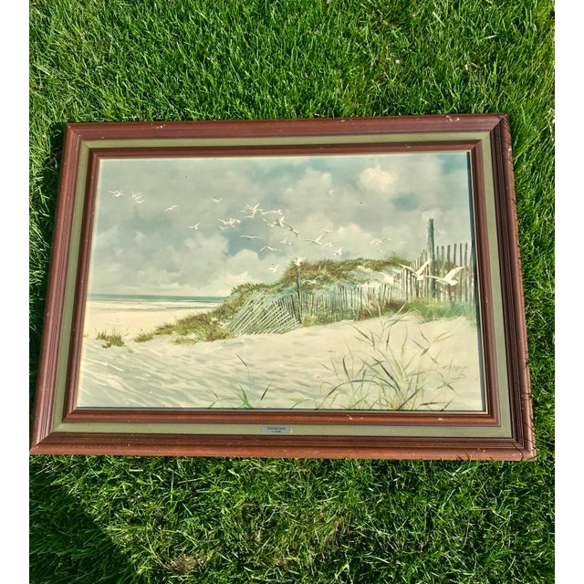 1960s Vintage Carolyn Blish Signed Beach Scene Print Chairish