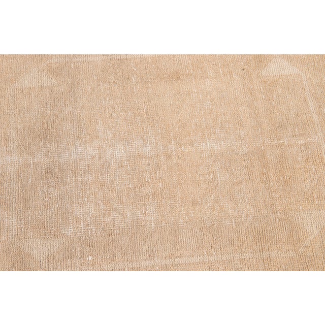 Beige Vintage Turkish Handmade Beige Medallion Wool Runner For Sale - Image 8 of 10