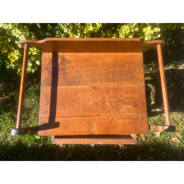 Antique 19th Century Wooden Washstand With Scrolled Gallery, Drawer and Lower Shelf For Sale - Image 4 of 7