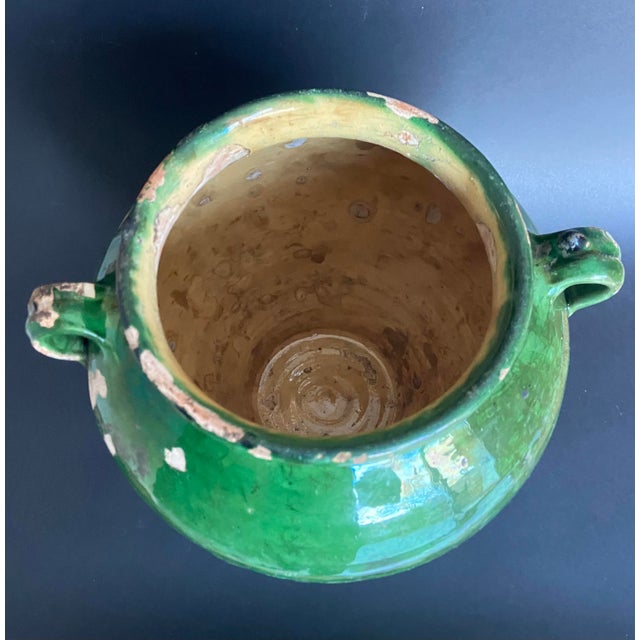 Antique South-West French Green Glazed Terracotta Jar, 1890s For Sale - Image 3 of 7