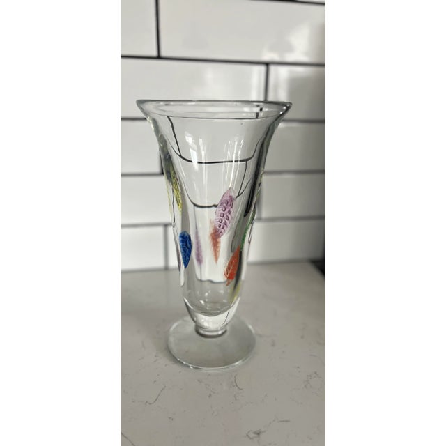 Late 20th Century Dansk Burchetta Bubble Leaf Glass Vase For Sale - Image 9 of 10