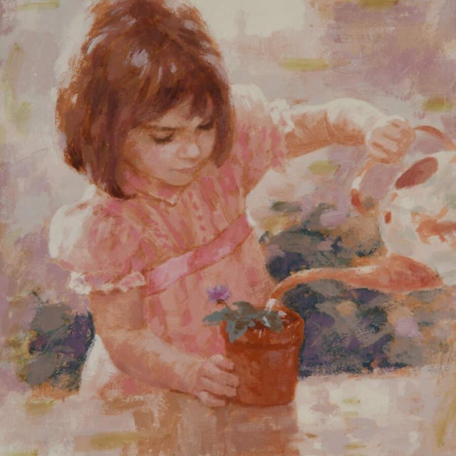 Figurative Framed Lithograph Print of Harrison Rucker's "Memories of Meagan Violets" For Sale - Image 3 of 7