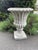 Stone British Cast Stone Fluted Garden Urns, Set of 2 For Sale - Image 7 of 12