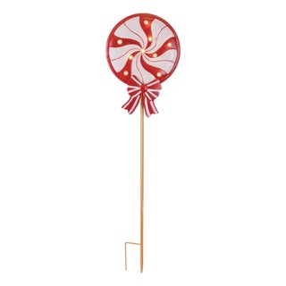 LED Peppermint Lollipop Planter Stake For Sale