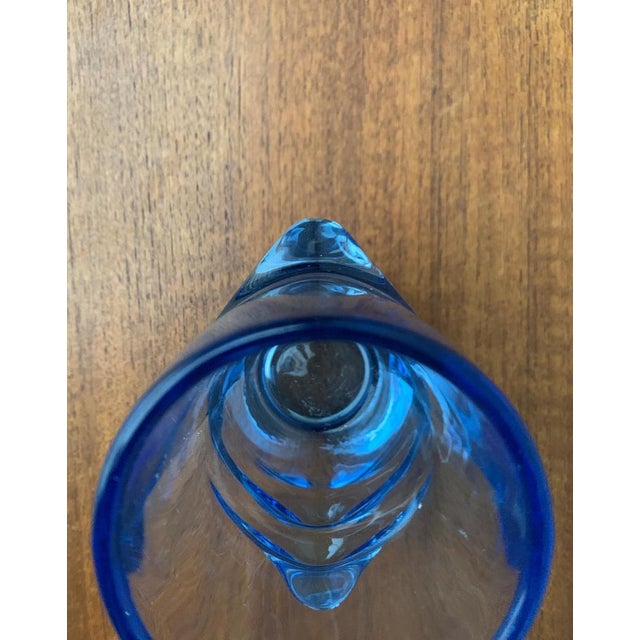 Mid-Century Model 20064 Blue Glass Vase by Vladislav Urban for Hermanova Hut, 1960s For Sale - Image 6 of 18