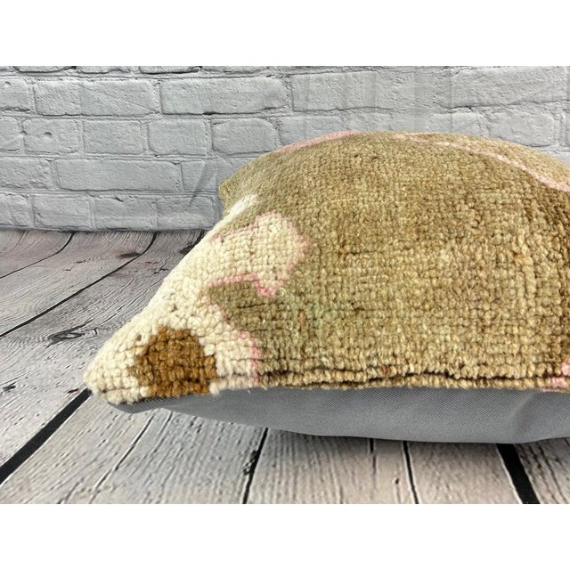 20 x 20 Rug Pillow Bosporus Azure Turkish Pillow Cushion Cover For Sale - Image 4 of 4