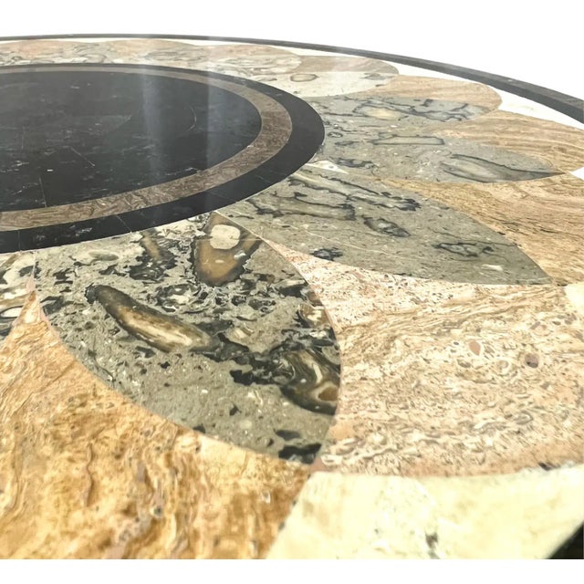 Maitland-Smith Neoclassical Marble Marquetry Inlay Occasional Table For Sale In West Palm - Image 6 of 11