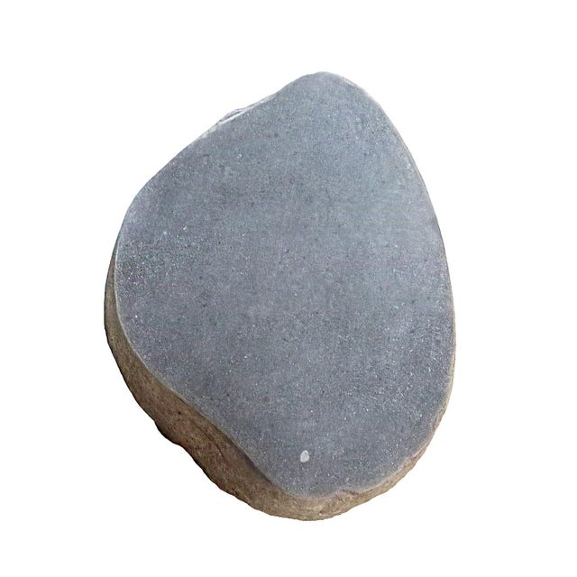 Stone Gray Indonesian Stone End Table For Sale - Image 8 of 12