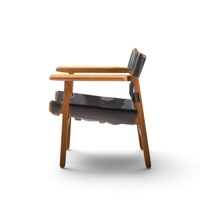 Wood Børge Mogensen for Fredericia Mid Century Oak and Leather Spanish Chairs - Pair For Sale - Image 7 of 13