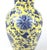 Ceramic Vintage Chinese Porcelain Yellow & Blue Vase For Sale - Image 7 of 11