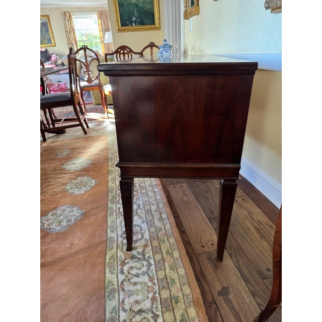 Antique English Mahogany Sideboard / Server, C. 1905 — 6 Drawers, 61″ W For Sale - Image 9 of 13
