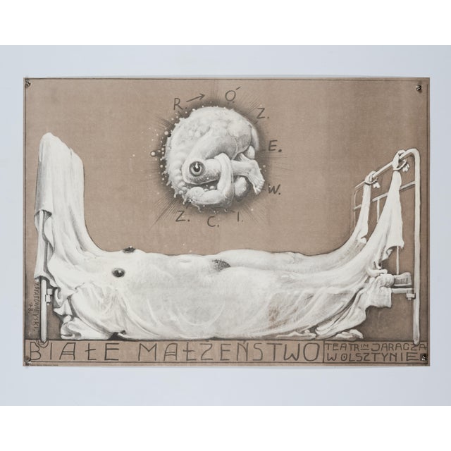 White Marriage Theater Poster by F. Starowieyski, 1978 For Sale - Image 3 of 9