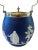 Neoclassical Late 19th Century Wedgwood Jasperware Cobalt and White Ice Bucket With Lid For Sale - Image 3 of 12