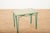 Side Table in Green Lacquered Wrought Iron and Sand-Colored Glass Top, in Worn conditions. Designed 1920 to 1949