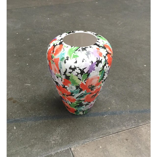 Large Vintage Postmodern German Floral Floor Vase from Steuler For Sale - Image 15 of 18