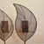 Curtis Jere Mid-Century Modern Pair of Wire Mesh Leaf Candle Wall Sconces For Sale - Image 9 of 12