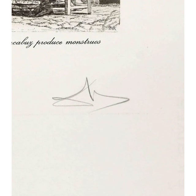 After Salvador Dalì, El Arcabuz Produce Monsters, Mixed Media, 1970s For Sale - Image 3 of 4