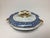 Antique Royal Worcester Blue White and Gold Sauce Tureen with Elephant Handles. 9 inches wide elephant handle to elephant...