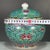 Chinoiserie Famille Rose Enamel Lidded Porcelain Ginger Jar, Turquoise‑Ground Intertwining Floral Motif Storage Vessel **** For Sale - Image 4 of 9
