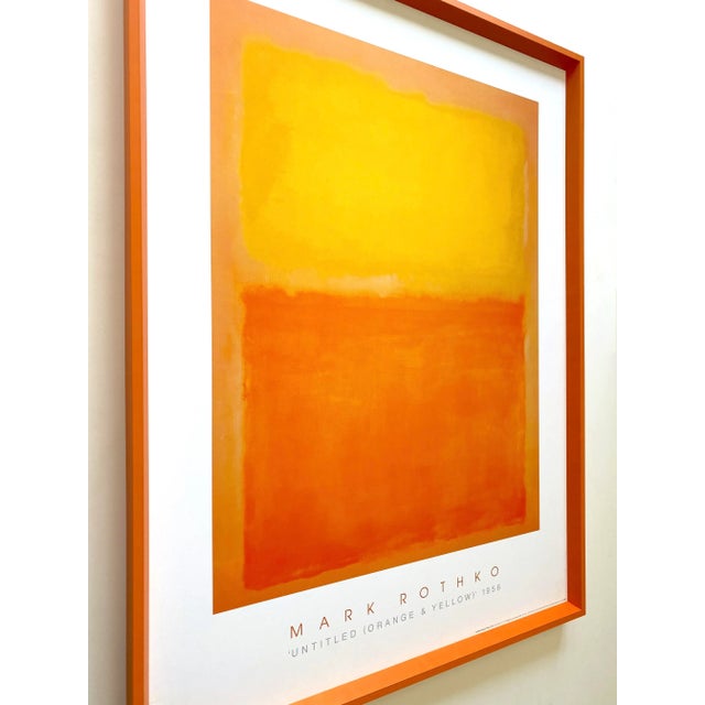 Mark Rothko Vintage Lithograph Print Framed Abstract Expressionist Poster " Untitled ( Orange & Yellow ) " 1956 For Sale In Kansas City - Image 6 of 13